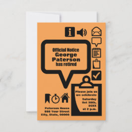 Invitación Clipart Elija su color2 Fiesta de retiro Personali