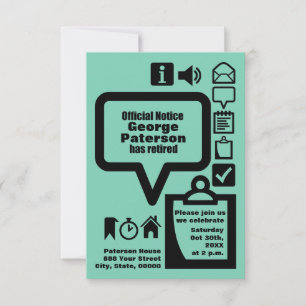 Invitación Clipart Elija su Fiesta de retiro Personalizado de