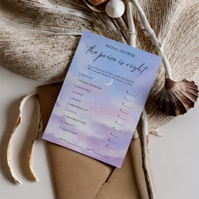 Invitación Cloud 9 adivina el juego de ducha de novias de pre (Subido por el creador)