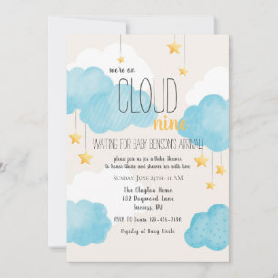 Invitación Cloud 9 Baby Shower