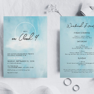 Invitación Cloud 9 Bachelorette Weekend