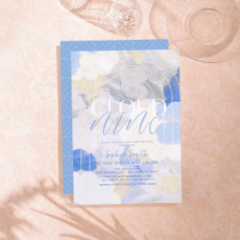 Invitación Cloud 9 Gouache Paint Bruske Baby Shower