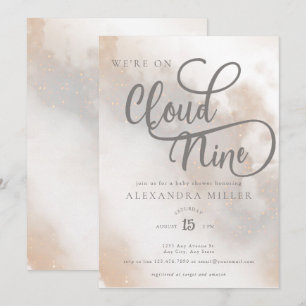 Invitación Cloud Baby Shower   Sexo Neutral