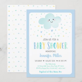 Invitación Cloud Boy Baby Shower