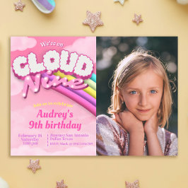 Invitación Cloud Nine - 9th Birthday - Girl