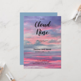 Invitación Cloud Nine Baby Boy Shower Invitations