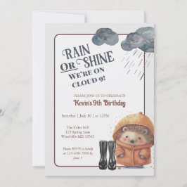 Invitación Cloud Nine Woodland Hedgehog Cumpleaños