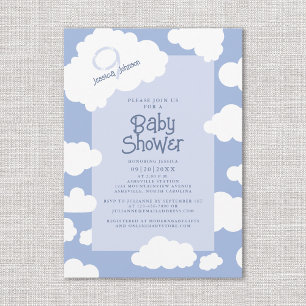 Invitación Cloud Nueve 9 Baby Shower Cute Whimsical Fiesta