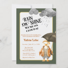 Invitación Cloud Nueve Cute Woodland Duck Baby Shower