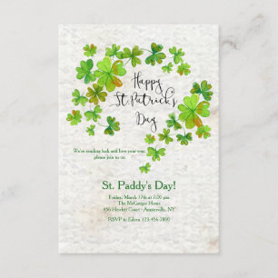 Invitación Clover Cascade St. Patrick's Invitation