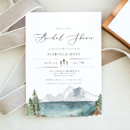Invitación CLOVER- Mountain Lake Boho Rustic Bridal Shower