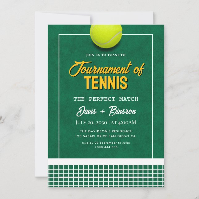 Invitación Club Campestre de Tenis (Anverso)