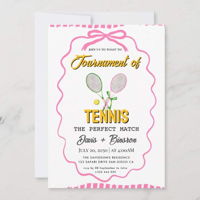 Invitación Club Campestre de Tenis (Anverso)