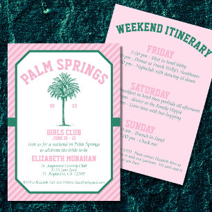 Invitación Club Campestre Palm Tree Bachelorette