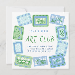 Invitación club de arte de correo de caracol