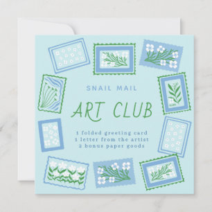 Invitación club de arte de correo de caracol