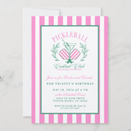 Invitación Club de Cócteles de Pickleball | Bebidas y bebidas