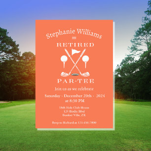 Invitación Club de golf de retiro moderno para mujeres rosada