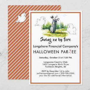 Invitación Club de Golf Empresarial Halloween Par-tee
