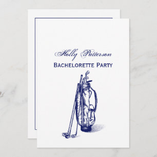 Invitación Club de golf Golf Bag Blue