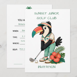 Invitación Club de Golf Junior Custom Retro Tucán para Niños