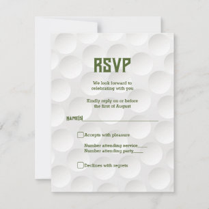Invitación Club de Golf Temático Mitzvah RSVP Card