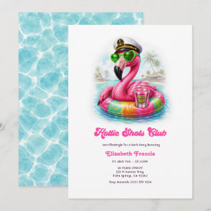 Invitación Club de Hottie Shots Fiesta de Despedida de Solter