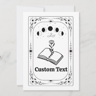 Invitación Club de lectura de libros de tarot personalizados 