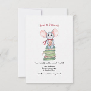 Invitación Club de lectura del ratón de libro
