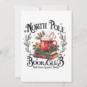 Invitación Club de Libro del Polo Norte Chocolate Caliente de