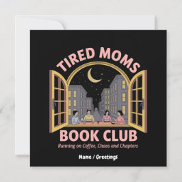 Invitación Club De Libros De Madres Cansadas En Café Y Caos