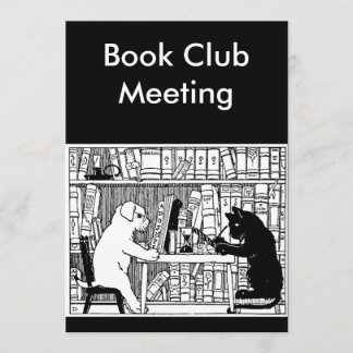 Invitación Club de libros para perros y gatos