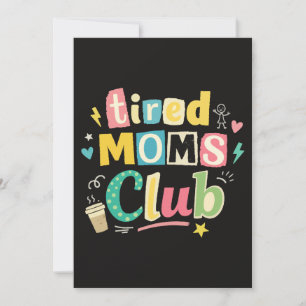 Invitación Club de Madres Cansadas Café Humor de Mamá