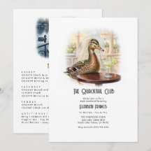 Club Quacktail Preppy Mallard Lake Despedida de So
