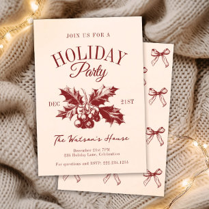 Invitación Club Social de Fiesta de Navidades Mistletoe