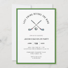 Invitación Clubes de golf y Fiesta de Bacheler de Golf
