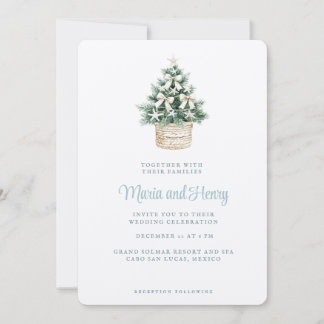 Invitación Coastal Christmas Tree | Beach Wedding
