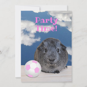 Invitación Cobaya de fiesta de cumpleaños infantil Balón de f