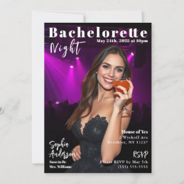 Invitación Cobertura de Bachelorette Night Magazine