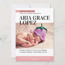 Invitación Cobertura de la revista Beber Baptismo