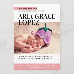 Invitación Cobertura de la revista Beber Baptismo