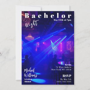 Invitación Cobertura de la revista de la noche del soltero