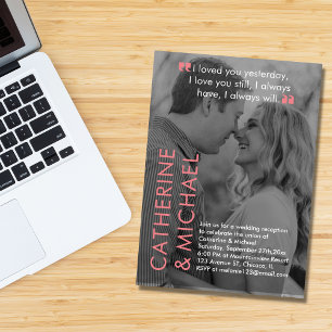 Invitación Cobertura de la revista Foto oscura Rosa Minimalis