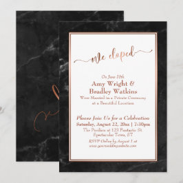 Invitación Cobre Script Nos Fugamos, Celebración de Black Mar