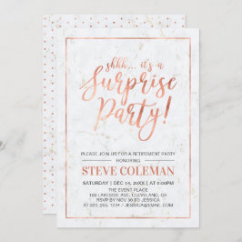 Invitación Cobre y mármol | Fiesta de Jubilación de Sorpresas