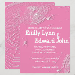 Invitación Cobwebs y Boda virtual de las arañas blancas