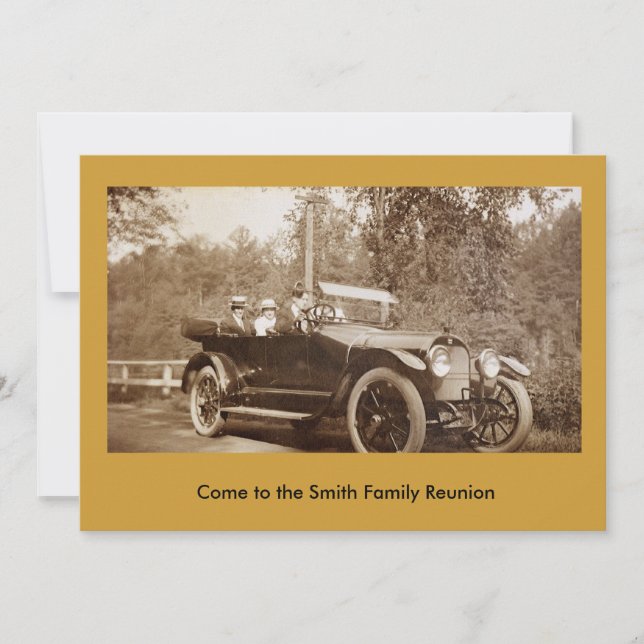 Invitación - Coche antiguo (Anverso)
