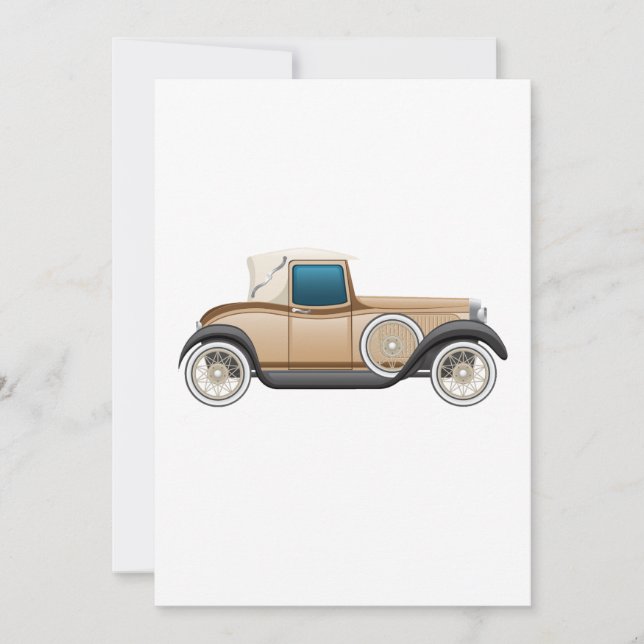 Invitación Coche Antiguo (Anverso)