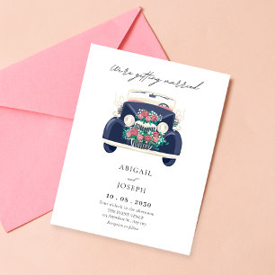 Invitación Coche de Boda Clásico