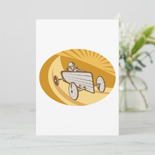 Invitación Coche de caja de jabón